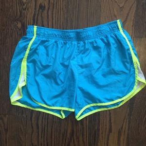 Bright Blue & Lime Athletic Shorts